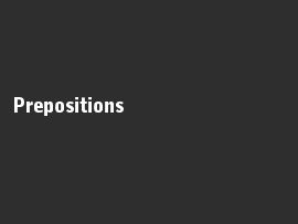 Online quiz Prepositions