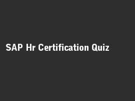 Online quiz SAP Hr Certification Quiz